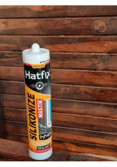5 Adet Hatfix Silikonize Beyaz Mastik 450gr Hf-450