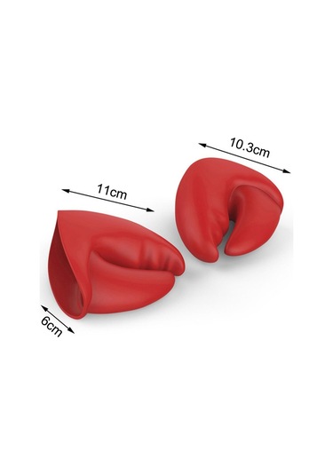 Sones Bir Çift Istakoz Maşası Isı Yalıtım Eldiveni Mutfak Yüksek Sıcaklığa Dayanıklı Silikon Haşlanma Önleyici El Klipsleri