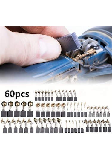 Globalbloom 60 Parça 10 Boy Yüksek Kalite Grafit Kömür Seti Matkap Daire Testere Taşlama