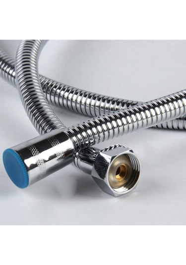 Kustar Yüksek Kaliteli Örgülü Spiralli Banyo Duş Hortumu 1,5 Metre Gri