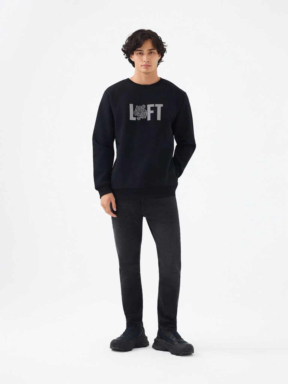 Loft Regular Fit Siyah Erkek Sweatshirt Lf2041391 Siyah