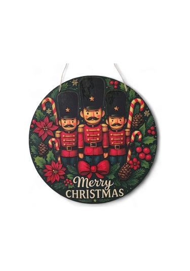 İngiliz Asker Yeni Yıl Evi Kapı Ve Duvar Süsü 30x30