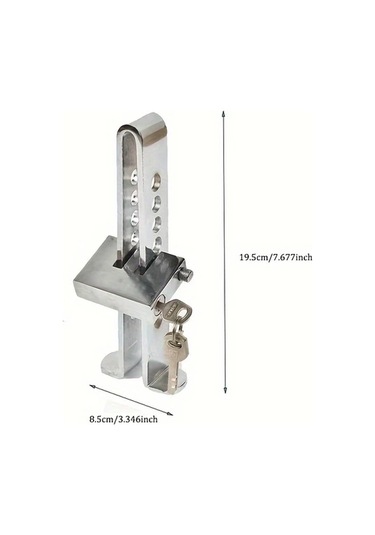 Elmpaly 8 Delikli Araç Çalınma Önleyici Fren Debriyaj Kilidi Paslanmaz Fren Pedal Kilit Emniyet Aracı 3 Anahtarlı