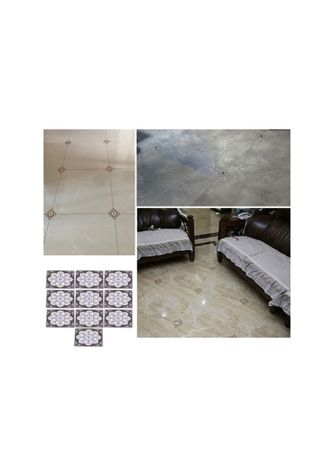 Hangfox 20 Adet Pvc Su Geçirmez Zemin Köşe Sticker - Dayanıklı Otomatik Yapışkan Salon Koruyucu Dekoratif Diagonal Yapişkan 8x8cm Diğer