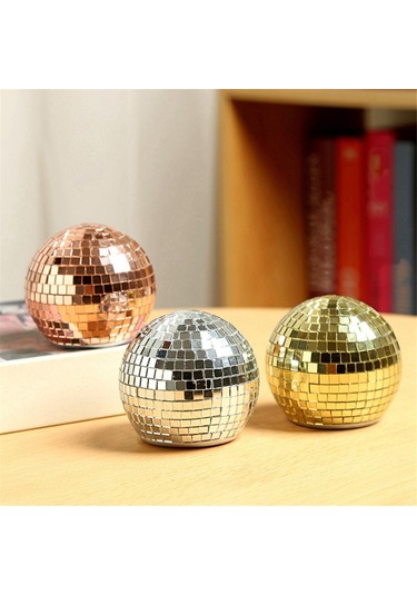 Bira Tutucu Ayna Tasarım Açacağı Ayna Topu Dekor Gümüş Gümüş