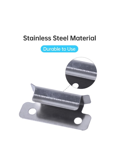 Konesam 3d Yazıcı Isı Yatağı Klembi 4 Adet - Paslanmaz Çelik - 7mm Kalınlığa Uygun