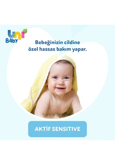 Uni Baby Aktif Sensitive Islak Mendil 12 X 90 Yaprak