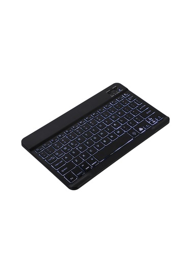 Lemestar 10.1 İnç Kablosuz Bluetooth Klavye - İnce Tasarım, 7 Renkli Aydınlatma, 3 Sistem Uyumlu