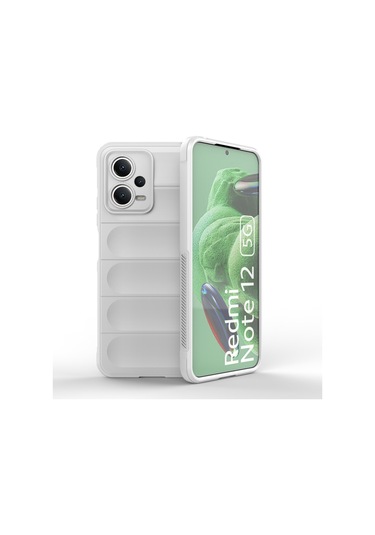 Xiaomi Redmi Not 12 5g / Not 12 5g Hindistan Sihirli Kalkan Tpu Flanel Telefon Kılıfı Beyaz