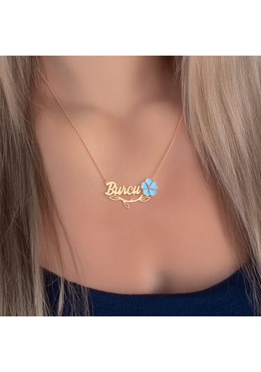 Unutma Beni Çiçeği İsimli Rose Gümüş Kolye Rose