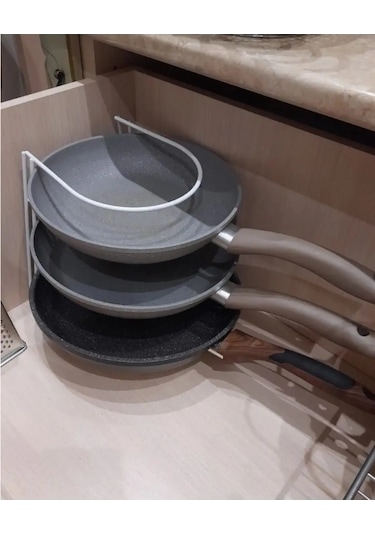 Home&d Tavalar İçin Depolama Standı Mutfak İçin Tutucu 143328490 Beyaz