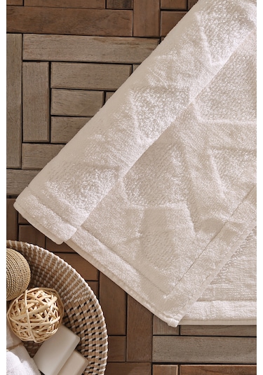 Yataş Bedding Milo Banyo Paspası Seti - Ekru (50x60 cm + 60x100 cm) Ekru