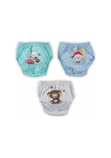 Çocuk Kırmızı Beyaz Mor Alıştırma Külodu 3 Lü