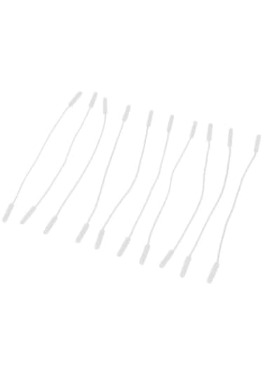 Homyl 10 Parça Fermuar Çekme Etiketleri Kordon Uzatma Zip Beyaz Beyaz