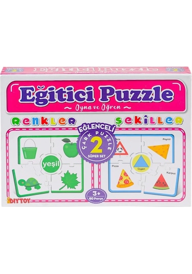 7194 Çark Puzzle Renkler Şekiller