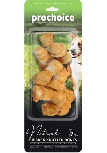 Prochoice Natural Chicken Knotted Bones Tavuk Etli Düğümlü Köpek Ödül Kemiği 7 Parça