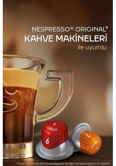 Jacobs Lungo 8 Intenso Nespresso Uyumlu Kapsül Kahve 10 Lu X 10 PKT.JACOBS.020 Kapsül Kahve
