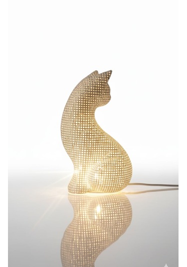 Led Aydınlatmalı Kedi Lambası