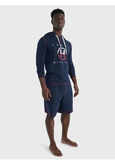 Tommy Hilfiger Tommy Hılfıger Kapşonlu Sweatshirt 09t4147-410 Lacivert