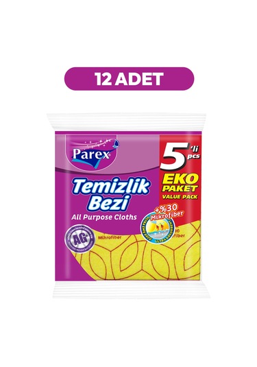 Temizlik Bezi 5'li Paket 34 X 35 Cm 12'li Paket Diğer