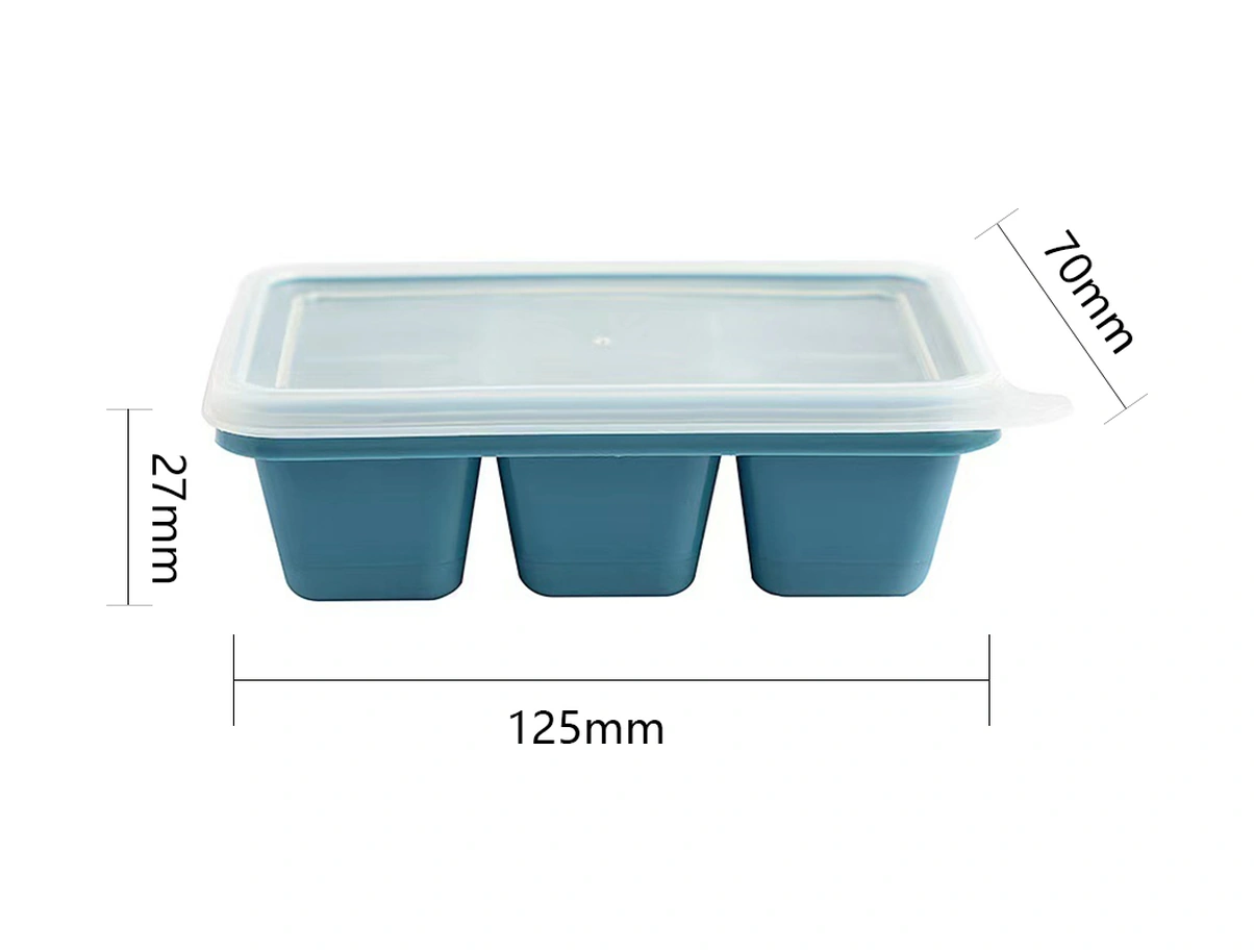 Youmex Yeşil Silikon Buzluklu Kalıp, Yiyecek Grubu, Kapaçklı Ve Sert Tabanlı, Kolay Çıkarım, Dondurucuda Saklama, 6 Buz Küpü, Mutfak Aleti Açık Mavi