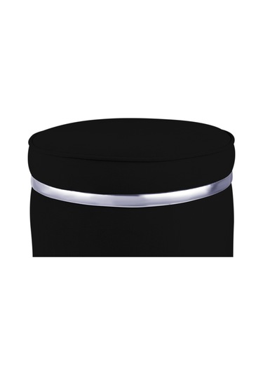 Zerafet Silver Kaplama Luxery Puf-siyah Babyface Kumaş Pofuduk Oturma Pufu&makyaj Pufu&bench