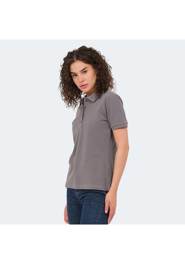 Slazenger VERA I Kadın Polo Yaka Koyu Gri Tişört