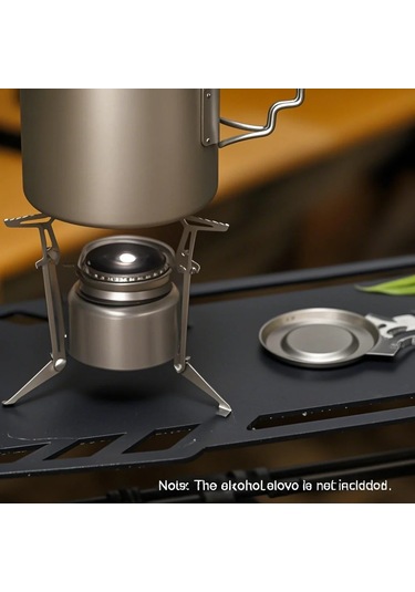 Teltree Tomshoo Dış Mekan Alkol Sobası Kapağı - Titanyum Malzeme, 72x61mm, 8g Ağırlık, Yangın Söndürücü Gümüş