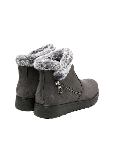 Antracıte Bot Kadın 45 U30 Ux Fly Flot Cloth Woman Boot Anthracite Antrasit