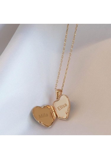 Nazar Boncuklu Gold Kaplama Açılır Kapanır İsim Yazılabilen Gümüş Kolye Gümüş