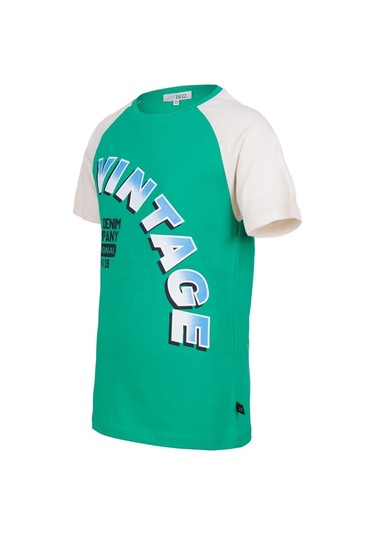 Brz Kids Reglan Kollu Baskılı Erkek Çocuk Kısa Kollu T-Shirt Yeşil