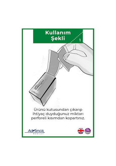Advancis Medical UK Siltape Soft Silikon Yara İzi Dikiş İzi Sezaryen Yanık Estetik Bant 2 CM x 3 M