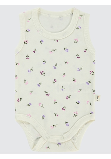 Civil Baby Kız Bebek Çıtçıtlı Badi 1-36 Ay Ekru