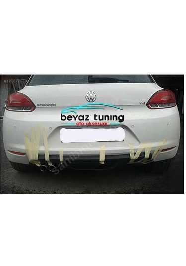 VW Scirocco Difüzör Arka Tampon Piano Black