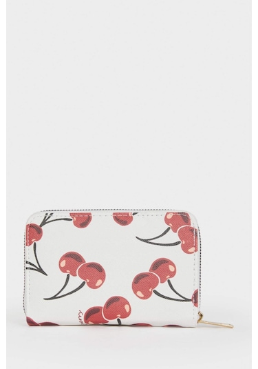 Defacto Kadın Meyve Baskılı Suni Deri Cüzdan F6793axnswt1 Beyaz