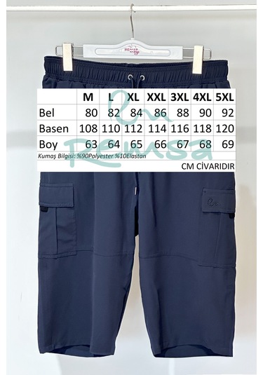 Kargo Cep Erkek Şort Kapri Mayo Rks-09 Lacivert Lacivert