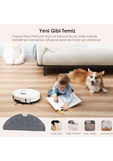 Roborock Q5 Pro Plus İle Uyumlu Uyumlu Robot Süpürge Mop Pedi / Bezi 2 Adet