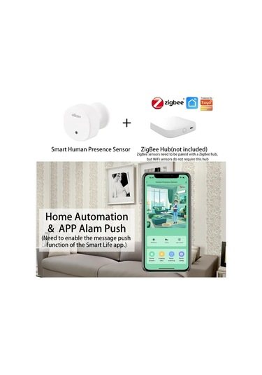 Motion003 Wifi 5.8g Radarı Zigbee Wifi Akıllı İnsan Varlık Sensörü Aydınlatma Algılama Manyetik Braket Ev Güvenlik İçin Tuya Smart Life Uyumlu