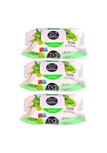 Papilion Islak Havlu 100 Lü Aloe Vera X 3 Adet