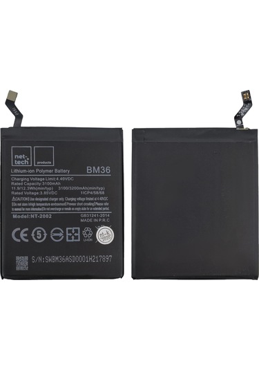 Teknonet Xiaomi Mi 5s Uyumlu Nettech Bm-36 3200 Mah Batarya