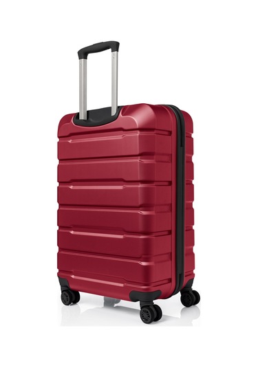 Unisex 4 Tekerli Kilitli Orta Boy Valiz Bavul Bordo