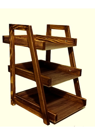 Wooden City Ahşap Evrak Rafı Masa Üstü Evrak Düzenleyıcı Ofis Hed