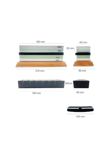 7 Parçadan Oluşan Yüksek Kaliteli Profesyonel Bıçak Bileme Seti