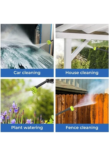 Valkyrie Şarjlı Ve Yüksek Basınçlı İlaçlama Oto Yıkama Ve Sulama Tabancası 6 Farklı Püskürtme 24v 15.000mah Yüksek Kapasite