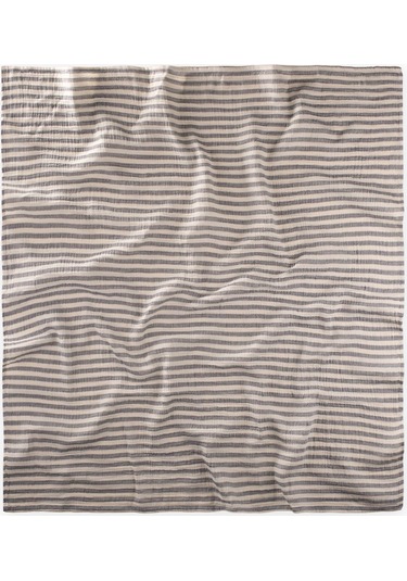 Cigit Naturel Battaniye 90x100 CM Antrasit Kalın Çizgili Antrasit