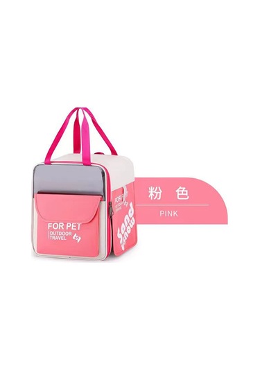 Açık Tasarımlı Seyahat Kedisi Sırt Çantası-c Pembe