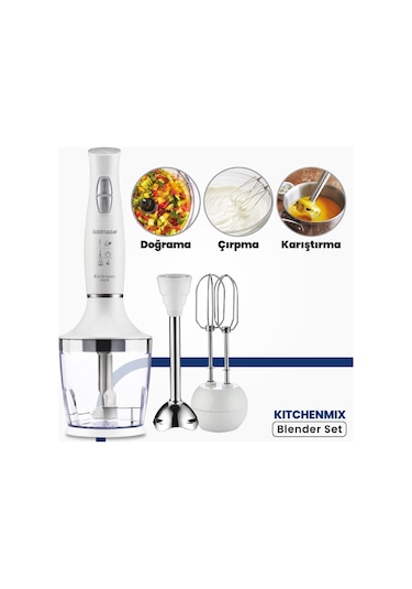 Goldmaster IN-6140 Kitchenmix 1000 W Blender Seti