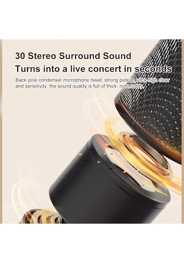 Vkemall Beyaz Cd Stili Taşınabilir Hoparlör, 2 Mikrofonlu, Bt 5.3, Sd Kart/aux/usb Desteği, 800mah Pil İle Karaoke İçin