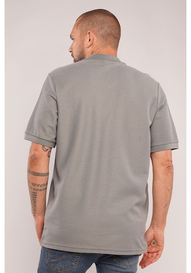 Gabria Fermuarlı Polo Yaka T-shirt Açık Haki