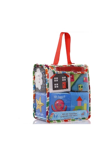 Sozzy Toys Çıngıraklı Renkli Küpler-B